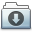 Drop Folder Graphite Smooth Icon 32x32 png